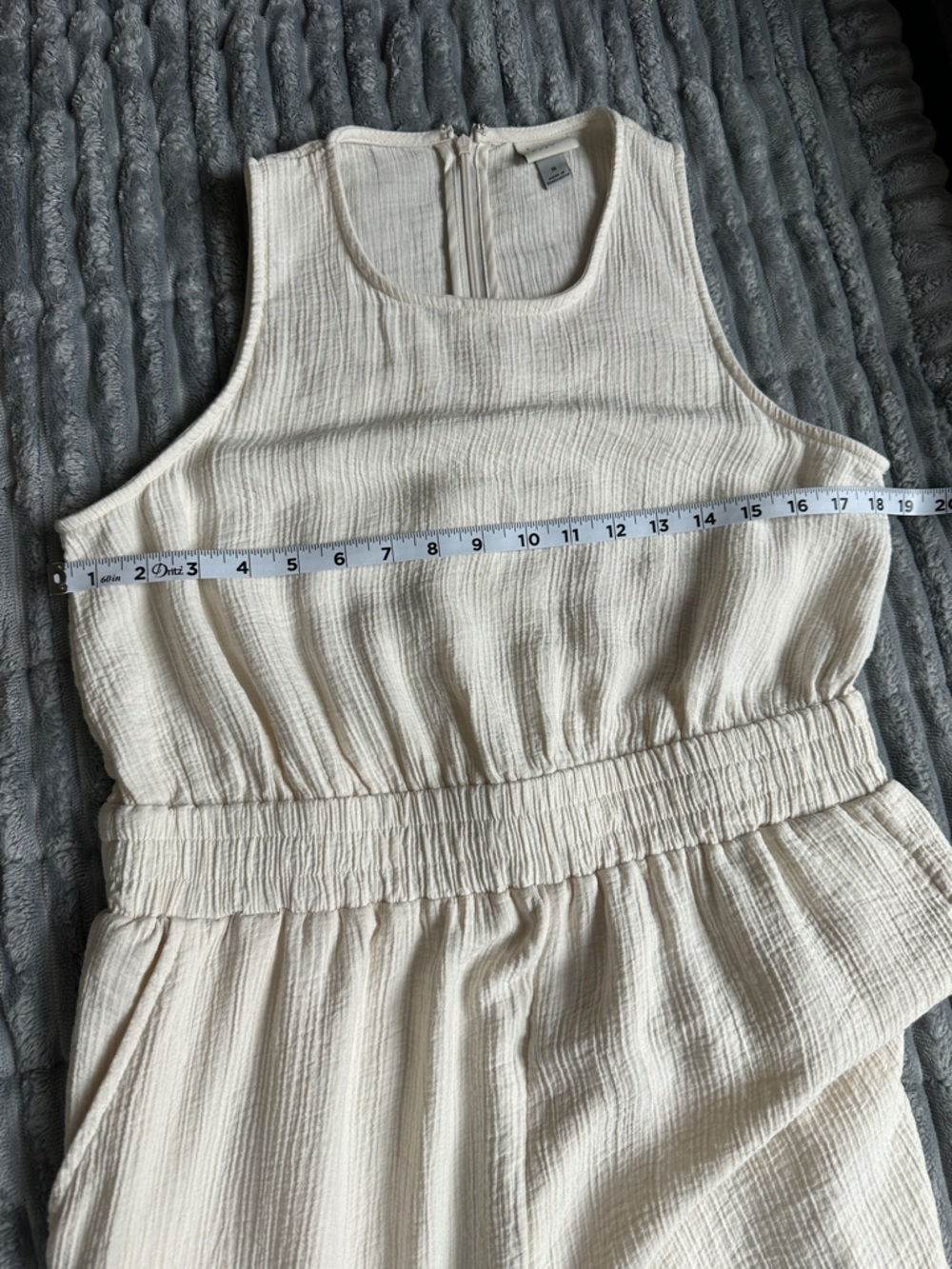 a new day Cream Sleeveless guaze Wide-Leg Jumpsuit - Picture 9 of 12
